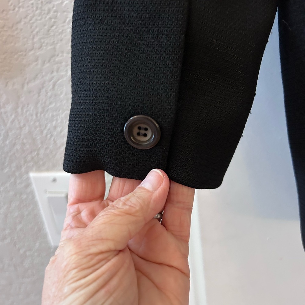 Vintage 90’s Ann Taylor Black 100% wool utility inspired lined blazer. EUC - Picture 7 of 14